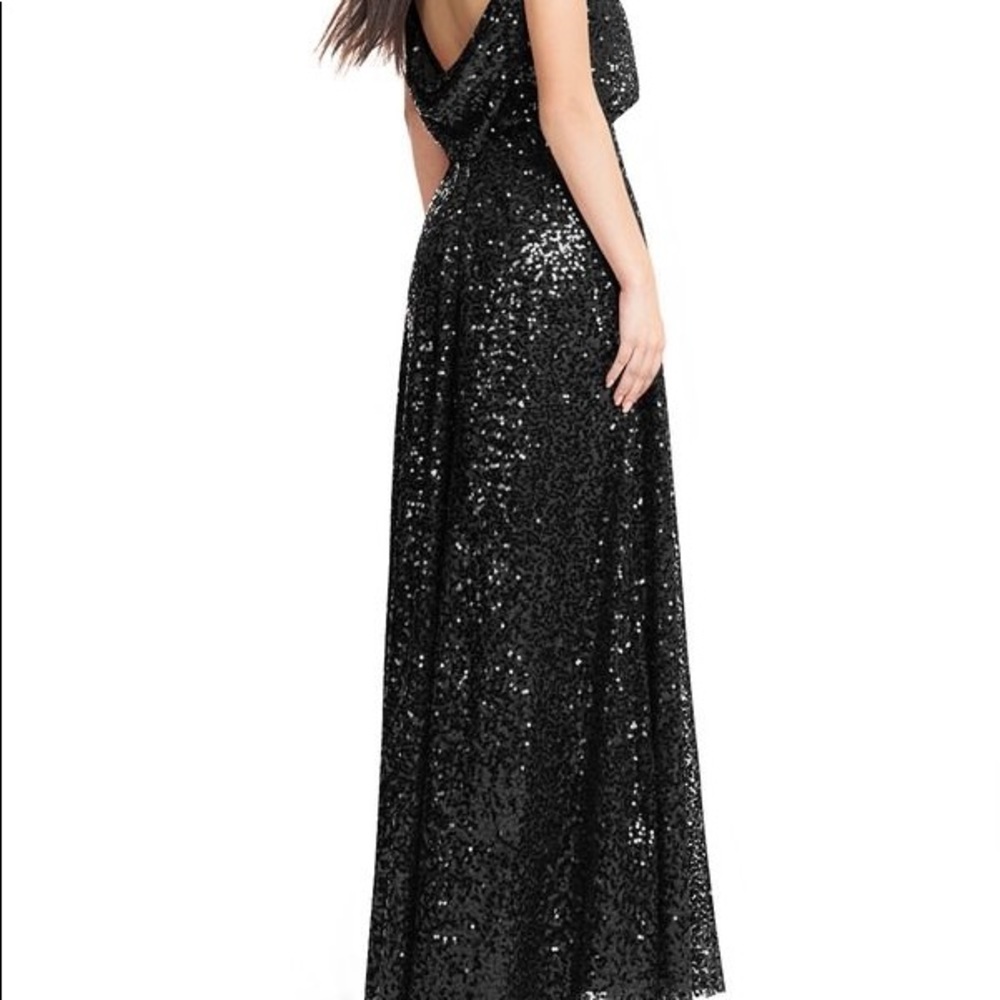 Black sequined gown